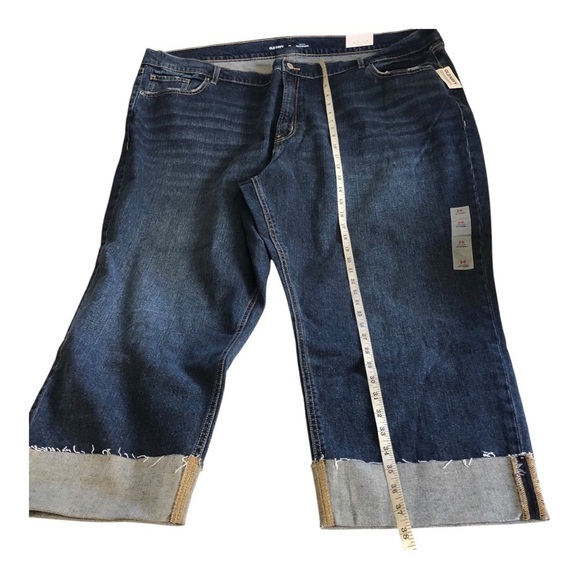 Old Navy Woman’s Mid-Rise Dark-Wash Boyfriend Jeans Plus Size 26 - Picture 13 of 14